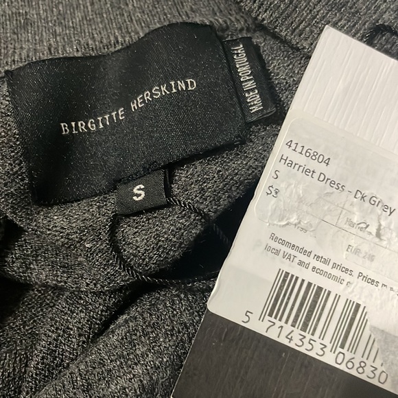 NWT BIRGITTE HERSKIND
Harriet Long Sleeve Sweater Dress In Dark Grey Small - Picture 8 of 13